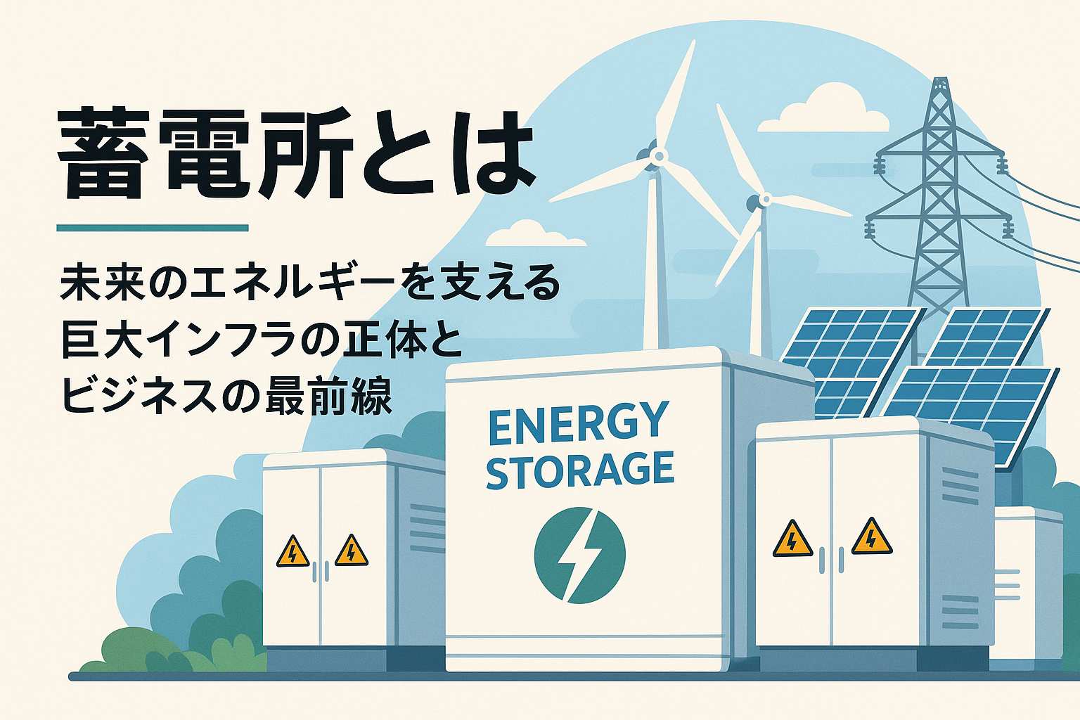「蓄電所とは:未来のエネルギーを支える巨大インフラの正体とビジネスの最前線」